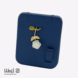 پلاک گل رز طلا با صدف سفید کد P820