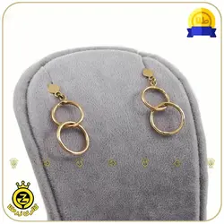 گوشواره طلا با آویز دوحلقه - خرید آنلاین طلا 2,160,000&nbsp;تومان