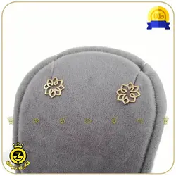 گوشواره چسبان طرح گل توخالی - خرید آنلاین طلا 903,500&nbsp;تومان