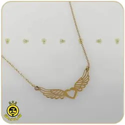 نیم ست طلا طرح قلب و بال فرشته - خرید آنلاین طلا 3,364,500&nbsp;تومان