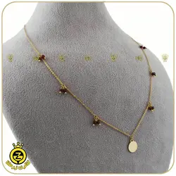 نیم ست طلا طرح نگین قرمز - خرید آنلاین طلا 5,201,000&nbsp;تومان