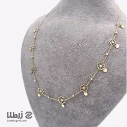 گردنبند طلا طرح پولک های گلی کد N6440