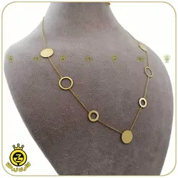 نیم ست طلا طرح دایره پر و خالی - خرید آنلاین طلا 7,617,500&nbsp;تومان