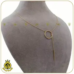 نیم ست طلا طرح دایره با گوشواره بخیه ای - خرید آنلاین طلا 4,480,500&nbsp;تومان