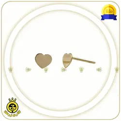 گوشواره چسبان طرح قلب توپر - خرید آنلاین طلا 926,500&nbsp;تومان