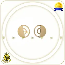 گوشواره چسبان طرح دایره نیمه پر - خرید آنلاین طلا 1,229,500&nbsp;تومان