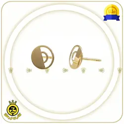 گوشواره چسبان طرح دایره نیمه پر - خرید آنلاین طلا 1,229,500&nbsp;تومان