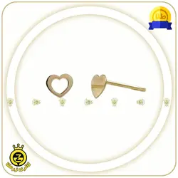 گوشواره چسبان طرح قلب پر و خالی - خرید آنلاین طلا 871,500&nbsp;تومان