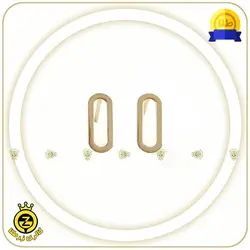 گوشواره چسبان طرح بیضی توخالی - خرید آنلاین طلا 1,050,500&nbsp;تومان
