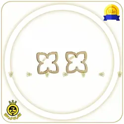 گوشواره چسبان طرح گل ونکلیف - خرید آنلاین طلا 926,500&nbsp;تومان