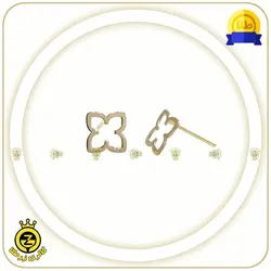 گوشواره چسبان طرح گل ونکلیف - خرید آنلاین طلا 926,500&nbsp;تومان