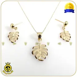 نیم ست طلا طرح برگ انجیری - خرید آنلاین طلا 4,961,000&nbsp;تومان
