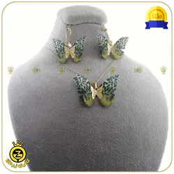 نیم ست طلا پروانه ای طرح 4