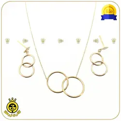 نیم ست طلا طرح دوحلقه - خرید آنلاین طلا 4,747,500&nbsp;تومان