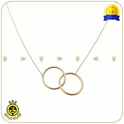نیم ست طلا طرح دوحلقه - خرید آنلاین طلا 4,747,500&nbsp;تومان