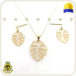 نیم ست طلا طرح برگ انجیری - خرید آنلاین طلا 4,340,000&nbsp;تومان