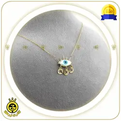 گردنبند طلا چشم نظر با پولک های طرح ستاره - خرید آنلاین طلا 2,611,500&nbsp;تومان