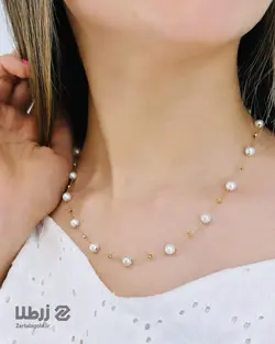 گردنبند طلا با گوی و صدف