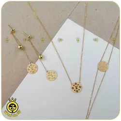 خرید نیم ست طلا طرح حک LV از طلافروشی آنلاین زرطلاگلد 10,914,000&nbsp;تومان