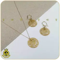 خرید نیم ست طلا طرح فیوژن دایره از طلافروشی آنلاین زرطلاگلد