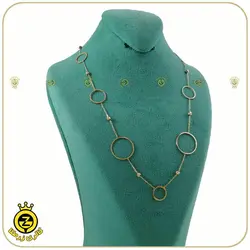 خرید نیم ست طلا طرح دایره و گوی از طلافروشی آنلاین زرطلاگلد