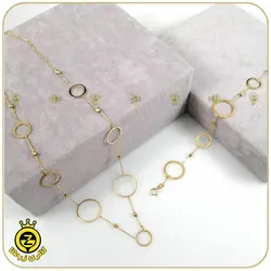 خرید نیم ست طلا طرح دایره و گوی از طلافروشی آنلاین زرطلاگلد