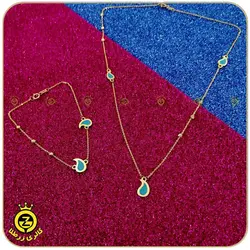 نیم ست طلا طرح بته جقه میناکاری خرید نیم ست طلا بدون 9%مالیات از زرطلا