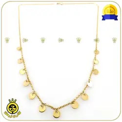 نیم ست طلا طرح پولکی خرید نیم ست طلا بدون 9%مالیات از زرطلا