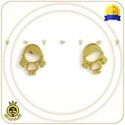 گوشواره چسبان طرح دختر کوچولو-خرید گوشواره طلا بدون 9%مالیات از زرطلا