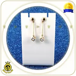 گوشواره مکعب تک آویز-خرید گوشواره طلا بدون 9%مالیات از زرطلا