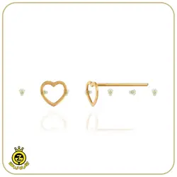 گوشواره ی طلا زنانه با طرح قلب -خرید گوشواره طلا: 747,500&nbsp;تومان