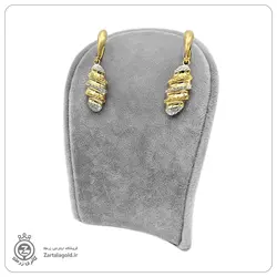 نیم ست طلا طرح حلزونی دو رنگ NS4209