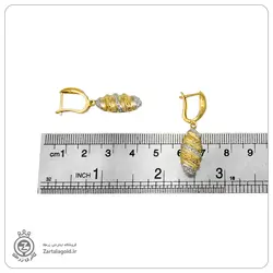 نیم ست طلا طرح حلزونی دو رنگ NS4209