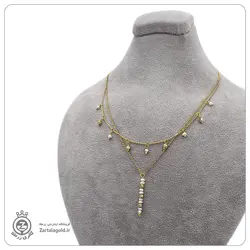 نیم ست طلا طرح گوی البرنادو و مروارید