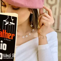 گردنبند طلا طرح لیزر کات رابرت کوین کد N6579