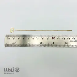 گوشواره طلا بخیه ای طرح قلب دوتایی کد E5059