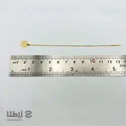 گوشواره طلا بخیه ای طرح گل کد E4980