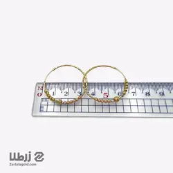 گوشواره حلقه ای طلا با آویز ون کلیف کد E4258