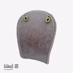 نیم ست طلا با نگین سبز اتمی کد NS5379