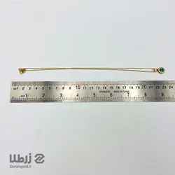 نیم ست طلا با نگین سبز اتمی کد NS5379