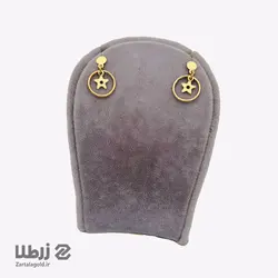 گوشواره میخی با آویز حلقه ستاره کد E4151