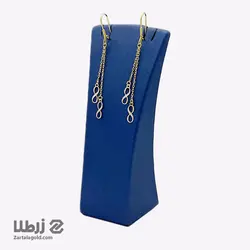 گوشواره آویز طلا طرح بینهایت کد E2229