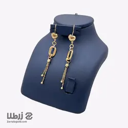 گوشواره طلا آویز ترکیبی گوی دار کد E3022