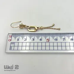 گوشواره طلا آویز ترکیبی گوی دار کد E3022
