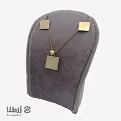 نیم ست طلا طرح مربع کد NS1010