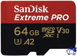 MicroSDXC SANDISK Extreme Pro 64GB - نمایندگی محصولات dji و zhiyun