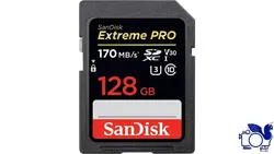 SDXC SANDISK Extreme Pro V30 128GB - نمایندگی محصولات dji و zhiyun