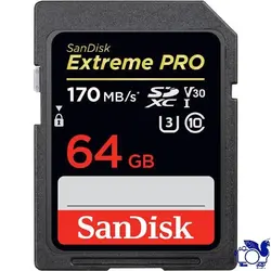 SDXC SANDISK Extreme Pro V30 64GB - نمایندگی محصولات dji و zhiyun