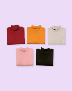 بلوز بافت سرشانه باز یقه اسکی