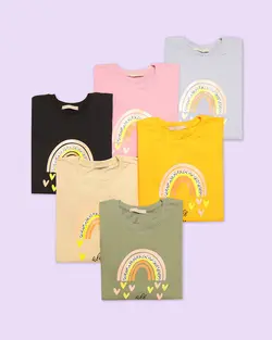 بلوز زنانه طرح رنگین کمان